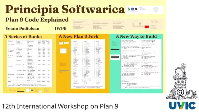 The IWP9 presentation of Principia Softwarica, on YouTube
